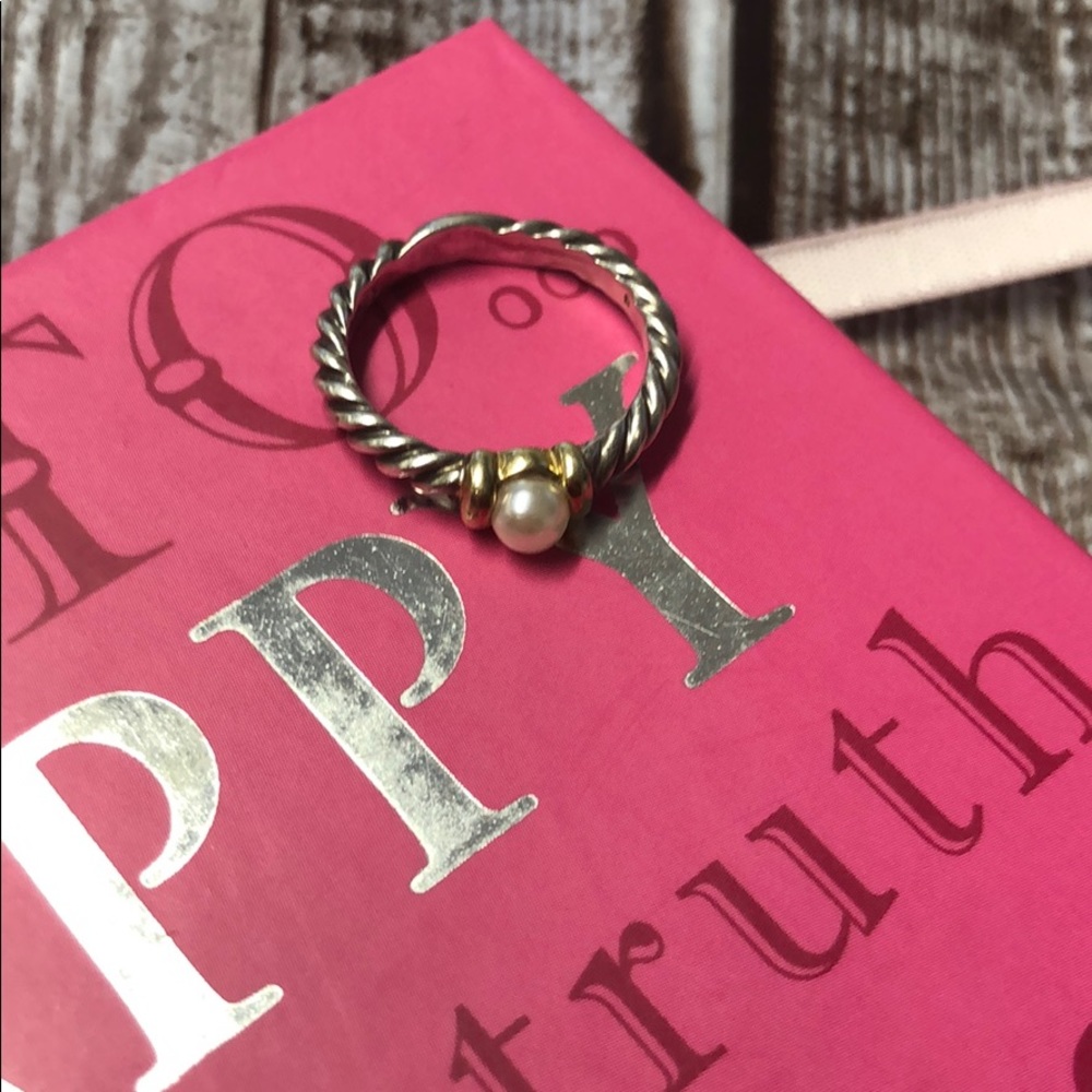 David Yurman Pearl Cable Ring 14k *SOLD* - Picture 3 of 6